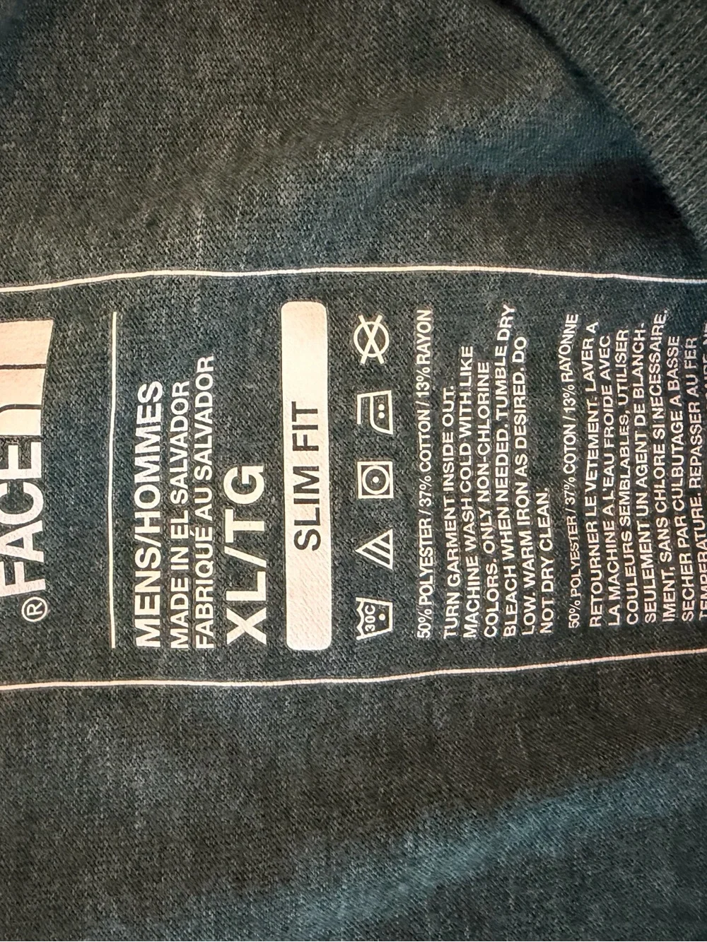 The North Face Men's Heathered Green Crew with Contrasting Pocket